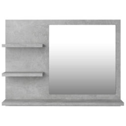 Vidaxl Bathroom Mirror Concrete Grey 60X10.5X45 Cm Engineered Wood - thumbnail 4