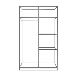 Direct Furniture Suppliers Ltd Top White 2 Door Large Modern Sliding Bedroom Wardrobe - H: 200Cm X W: 120Cm X D: 50Cm - thumbnail 9