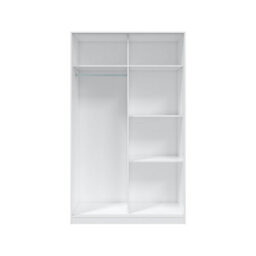 Direct Furniture Suppliers Ltd Top White 2 Door Large Modern Sliding Bedroom Wardrobe - H: 200Cm X W: 120Cm X D: 50Cm - thumbnail 6
