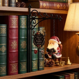 Library Lantern-Decorative Bookshelf Lighting Christmas Hanging Shelf Lamp Decor - thumbnail 2