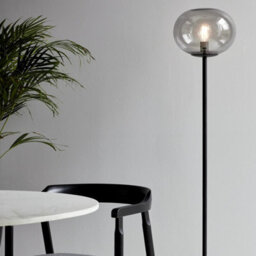Nordlux Alton Glass Floor Lamp Hand Blown Black,mains - thumbnail 1