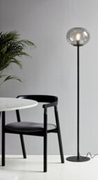 Nordlux Alton Glass Floor Lamp Hand Blown Black,mains - thumbnail 5