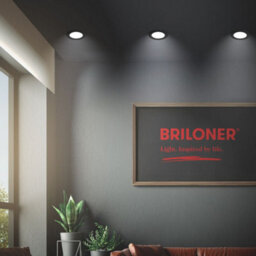 Briloner Set Of 3 Recessed Led Downlights Spotlights Flat Neutral White 11Cm Black - thumbnail 5