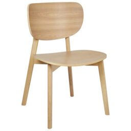 Beliani Set Of 2 Dining Chairs Overly Wood Light Brown - thumbnail 4