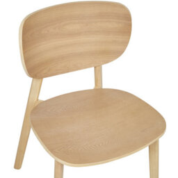 Beliani Set Of 2 Dining Chairs Overly Wood Light Brown - thumbnail 7