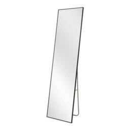 Thehotsale Elegant Black Aluminum Alloy Frame Glass Full-Length Mirror Wall-Mounted Floor-Standing Dual-Use 40Cm W X 150Cm H - thumbnail 5