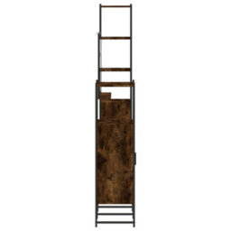 Berkfield 4 Piece Bathroom Cabinet Set Smoked Oak Engineered Wood - thumbnail 7