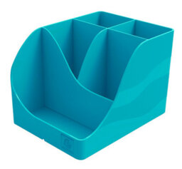Exacompta - Sku 69534D - 1 Skandi Pen Wave Pencil Holder Pacific Blue - 5 Compartments - 4 High Compartments For Large Utensils - thumbnail 1