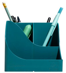 Exacompta - Sku 69534D - 1 Skandi Pen Wave Pencil Holder Pacific Blue - 5 Compartments - 4 High Compartments For Large Utensils - thumbnail 4