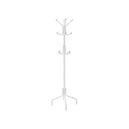 Metal Hallway Coat Rack Stand With 12 Hooks White - thumbnail 6