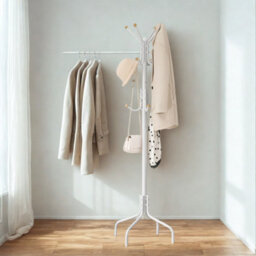 Metal Hallway Coat Rack Stand With 12 Hooks White - thumbnail 5