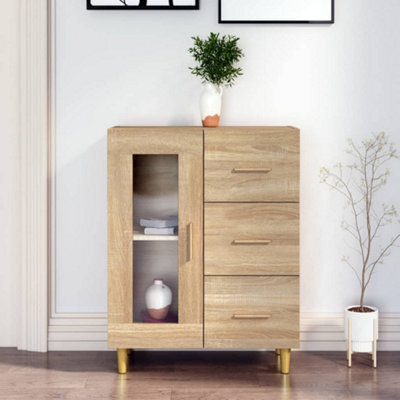 Berkfield Sideboard Sonoma Oak 69,5X34X90 Cm Engineered Wood - image 1