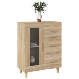 Berkfield Sideboard Sonoma Oak 69,5X34X90 Cm Engineered Wood - thumbnail 4