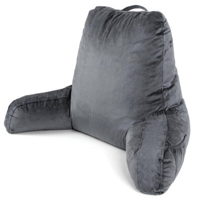 Dreamcatcher Large Grey Reading Pillow, Shredded Memory Foam Cuddle Cuddle Cushion Backrest, Arm Support ,washable Velvet Cover - image 1
