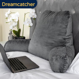 Dreamcatcher Large Grey Reading Pillow, Shredded Memory Foam Cuddle Cuddle Cushion Backrest, Arm Support ,washable Velvet Cover - thumbnail 9