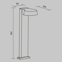 Luminosa Lighting Luminosa Share Outdoor Bollard Graphite 3000K 1100Lm Ip54 - thumbnail 3