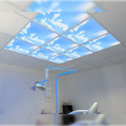 Long Life Lamps Company 40W Blue Sky Led Ceiling Panel Light 600 X 600 Cloud Sun Scene - thumbnail 8