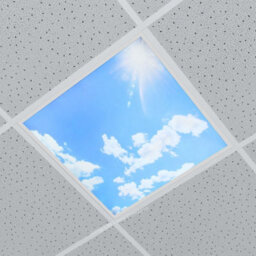 Long Life Lamps Company 40W Blue Sky Led Ceiling Panel Light 600 X 600 Cloud Sun Scene - thumbnail 6