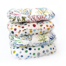 Just So Home Buttoned Effect Seat Pad Cushion Garden Kitchen (Seaweed Ocean) - thumbnail 1