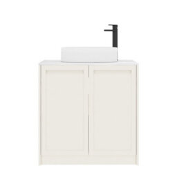 Royal Bathrooms Royal Bathroom Elmore 800mm Classic White Freestanding Countertop Bathroom Vanity Unit 2 Door With Lyon Basin - thumbnail 7