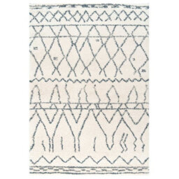 Loomed Cream Boho Moroccan Linear Shaggy Living Area Rug 200X290Cm - thumbnail 6