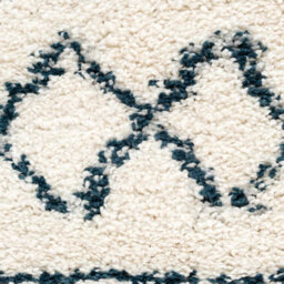 Loomed Cream Boho Moroccan Linear Shaggy Living Area Rug 200X290Cm - thumbnail 5