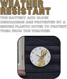 Smart Garden Marco Paul 12'' Battery Operated Round Clock - Hare - thumbnail 9