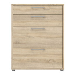 Wyld Haus Dris Natural Oak-Effect Office Filing Cabinet 4 Drawers - thumbnail 3