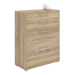Wyld Haus Dris Natural Oak-Effect Office Filing Cabinet 4 Drawers - thumbnail 6