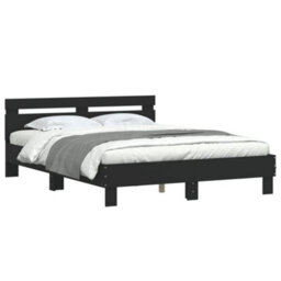 Berkfield Bed Frame With Led Without Mattress Black 150X200 Cm King Size - thumbnail 3