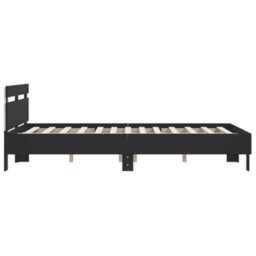 Berkfield Bed Frame With Led Without Mattress Black 150X200 Cm King Size - thumbnail 8