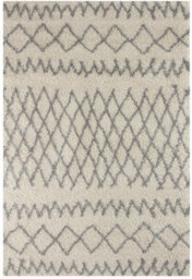 The Rugs Moroccan Shaggy Rugs And Runners Soft Fluffy Tribal Design High Pile Ivory And Grey Living Room Kitchen Hallway 900