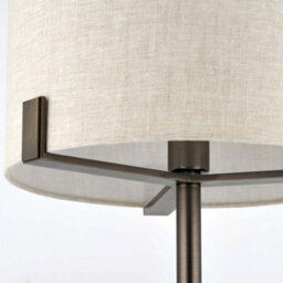 Anson Lighting Hatton Brushed Bronze With Natural Linen Shade Classic Style 1 Light Table Light - thumbnail 6