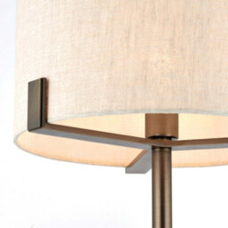 Anson Lighting Hatton Brushed Bronze With Natural Linen Shade Classic Style 1 Light Table Light - thumbnail 7