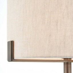 Anson Lighting Hatton Brushed Bronze With Natural Linen Shade Classic Style 1 Light Table Light - thumbnail 8