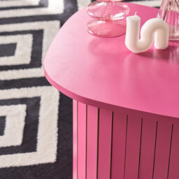 Ohs Madison Ribbed Side Table Corner Bedroom Living Room - Hot Pink - thumbnail 2