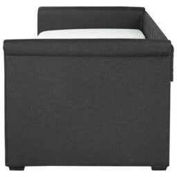 Beliani Trundle Bed Fabric Libourne 80 X 200 Cm (Eu Small Single) Dark Grey - thumbnail 6