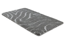 RugsX Bathroom Rug Supreme Waves, Non-Slip, Soft - Grey 50X80 Cm - thumbnail 2