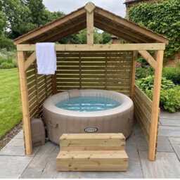 Edecks The Atlas Privacy Hot Tub Classic Outdoor Gazebo 3000mm X 3000mm - Steel Spikes (2.1M Posts) - thumbnail 2