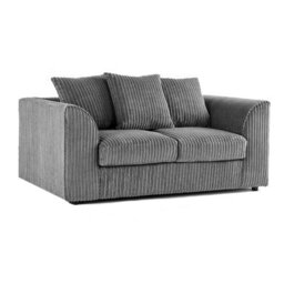 Furnishings For Less UK Luxor Jumbo Cord Grey 3 + 2 Fabric Sofa Suite - thumbnail 6