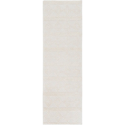 Livabliss Hygge-Hand Woven White Wool Cottage Living Dining Bedroom Rug 76 X 244 Cm Easy Care, Non Shedding - image 1