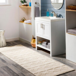 Livabliss Hygge-Hand Woven White Wool Cottage Living Dining Bedroom Rug 76 X 244 Cm Easy Care, Non Shedding - thumbnail 2