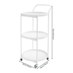 Metal Frame Serving Cart For Kitchen, Dining Room, Rolling Bar Cart - thumbnail 2