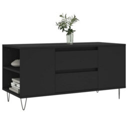 Berkfield Modern Coffee Table Black 102X44.5X50 Cm Engineered Wood - thumbnail 3