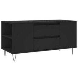 Berkfield Modern Coffee Table Black 102X44.5X50 Cm Engineered Wood - thumbnail 1