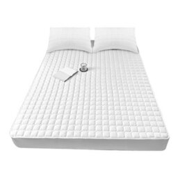 Living And Home King Size Deep Fit Waterproof White Quilted Fitted Sheet Soft And Comfortable 150Cm W X 200Cm D - thumbnail 3
