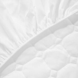 Living And Home King Size Deep Fit Waterproof White Quilted Fitted Sheet Soft And Comfortable 150Cm W X 200Cm D - thumbnail 6