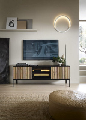 Arte Elegant Sento Tv Cabinet (H)560mm (W)1540mm (D)390mm With Led Lighting And Storage - image 1
