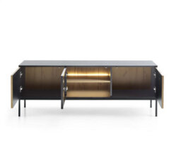 Arte Elegant Sento Tv Cabinet (H)560mm (W)1540mm (D)390mm With Led Lighting And Storage - thumbnail 4