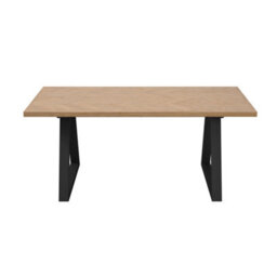Wyld Haus Balbriggan Natural Dining Table With Oak-Effect Top And Matte Black Hairpin Legs 1800 mm - thumbnail 2